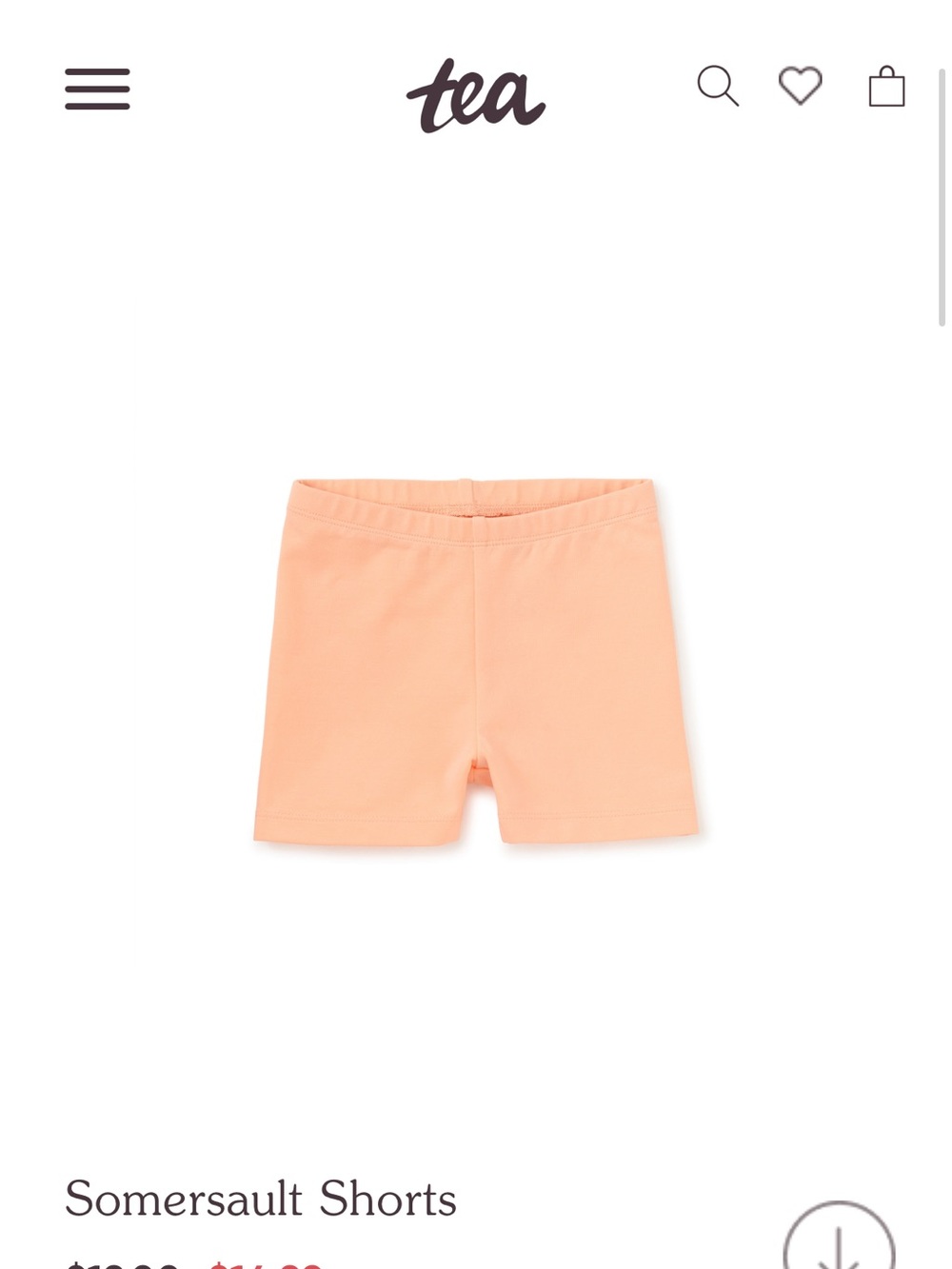 TEA COLLECTION SOMERSAULT SHORTS, SIZE 6